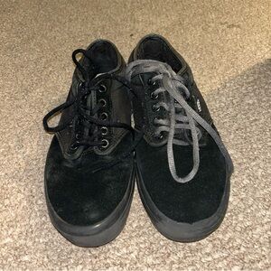 Vans Black Canvas Sneakers with Mixed Laces